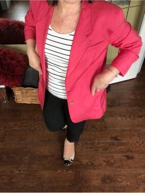 Silk 100% Talbots, pink blazer Size 8
